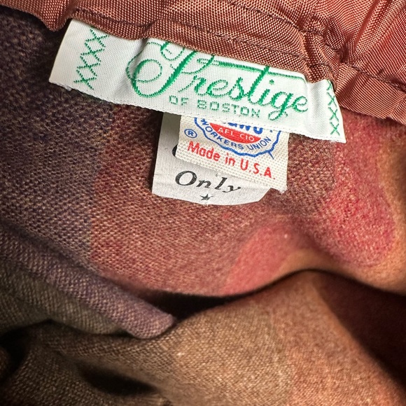 Vintage 70s Prestige of Boston Skirt 2 Pocket Striped Pattern Midi WOW! - Picture 4 of 4